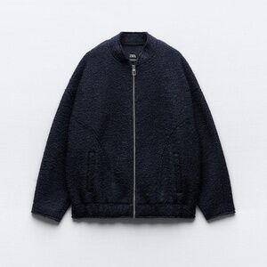 OVERSIZED BOUCLE BOMBER